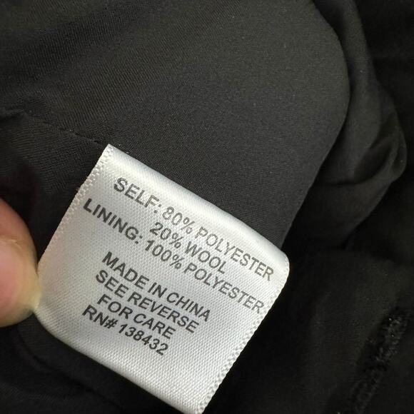 ModCloth Women Wide Leg Pant XL Gray Wool Blend Pockets Pleated Front Hook & Eye - Picture 6 of 12